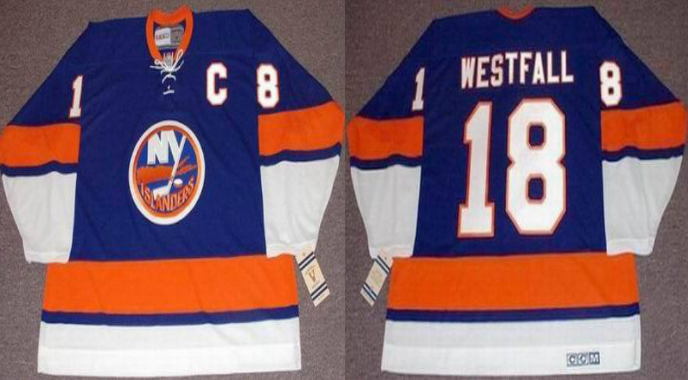 2019 Men New York Islanders #18 Westfall blue CCM NHL jersey->new york islanders->NHL Jersey